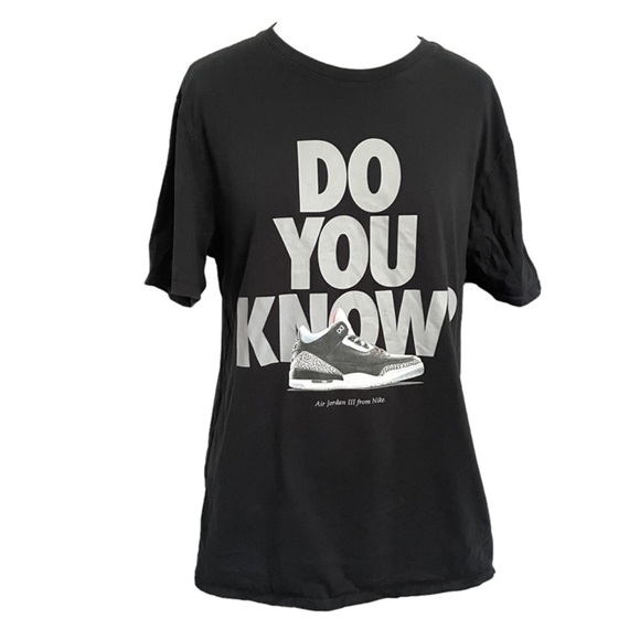 Jordan Retro 3 "Black Cement" T-Shirt - S/M, Unisex - Picture 2 of 9